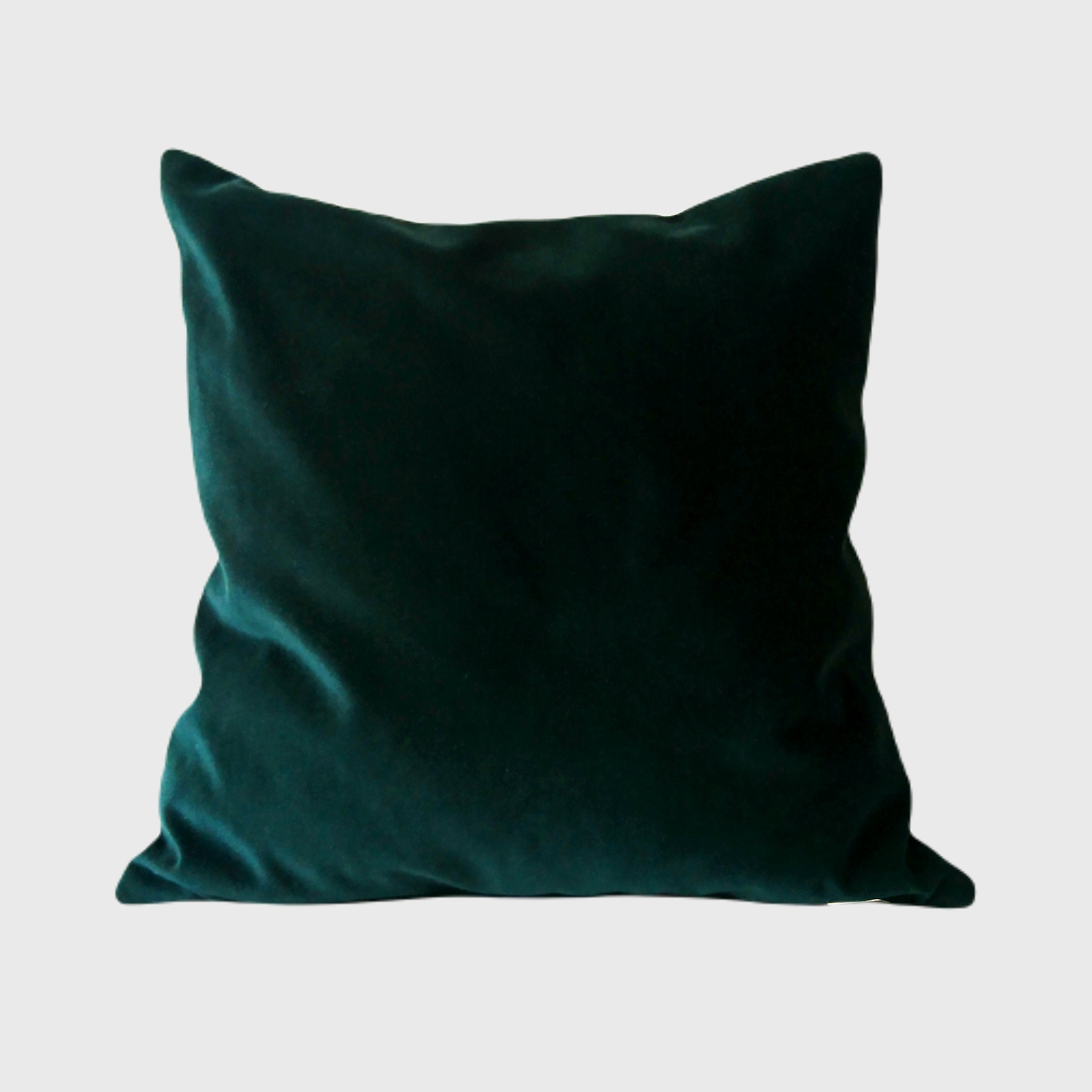 Dark Green Velvet Pillow Etsy