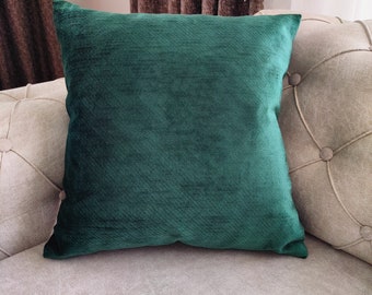 Emerald Green Velvet Pillow Cover – Custom Luxury Cushion Case