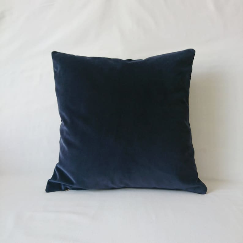 Matt Aviator Navy Blue Velvet Cushion Cover Velvet Modern Etsy