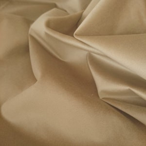 Bright Solid Cream Beige Upholstery Velvet Textile Fabric, Furniture Fabrics, Ecru Sofa Fabric By The Meter, Velvet Beige Fabric By The Yard