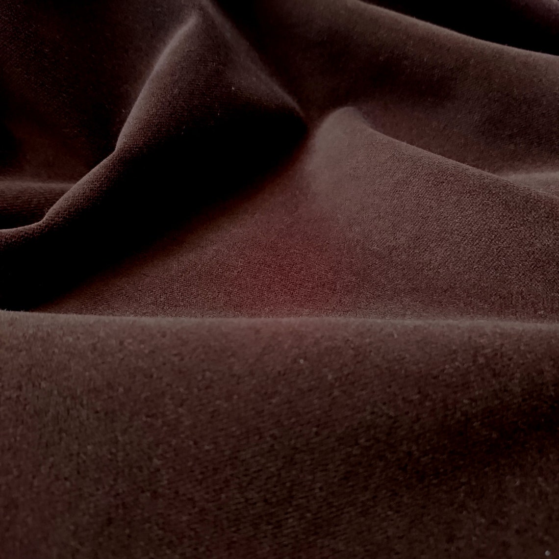 Solid Matt Dark Brown Upholstery Velvet Textile Fabric - Etsy