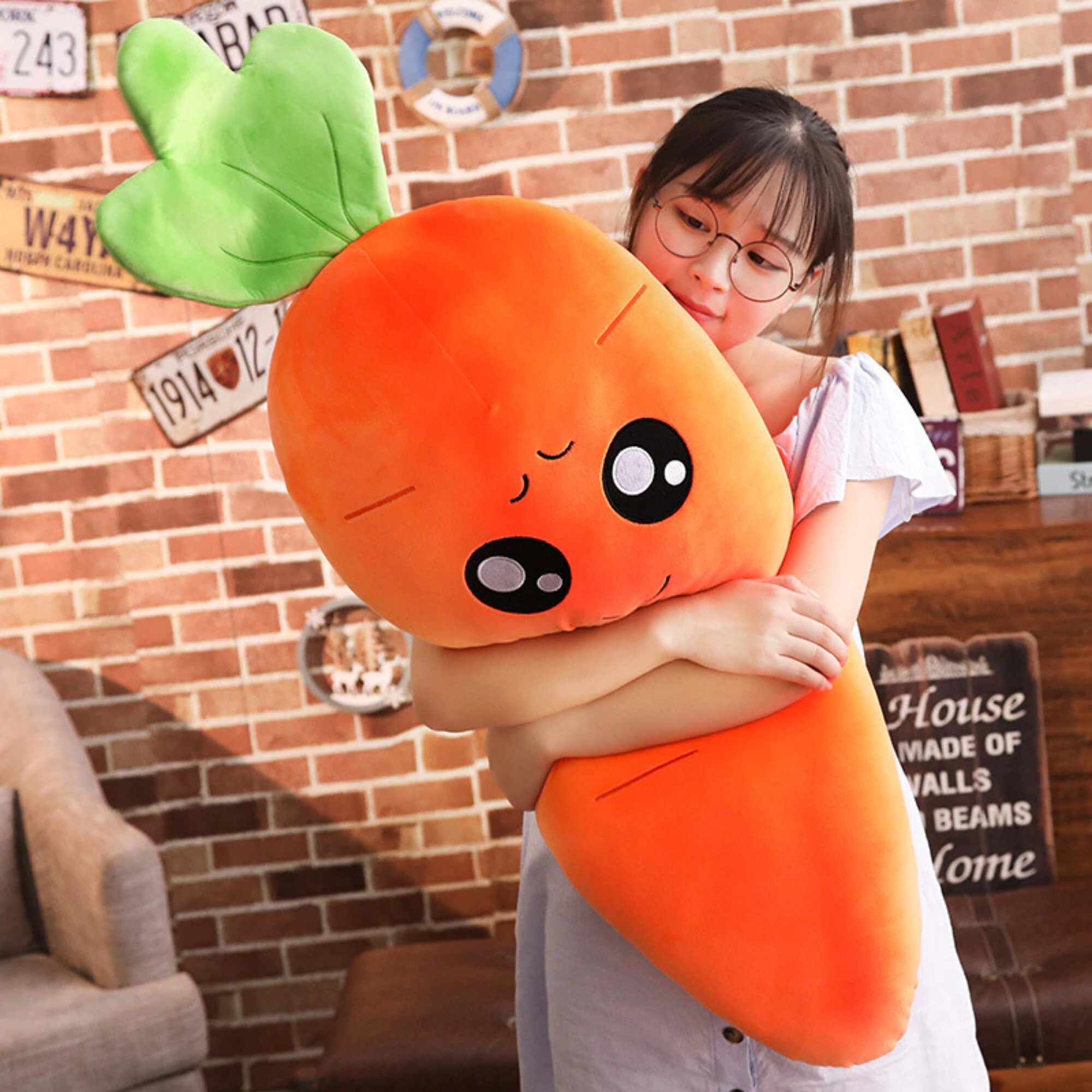Carrot Plush Giant Carrot Plushie Super Soft Cushion Pillow | Etsy