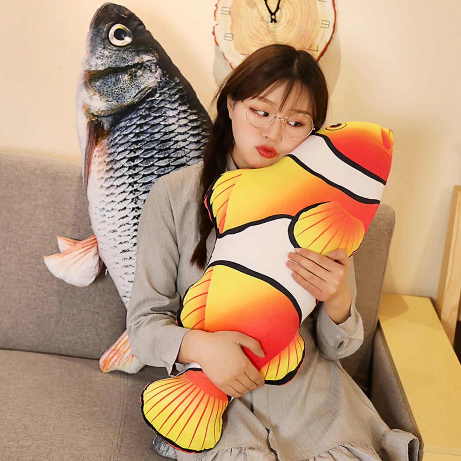 Giant Soft Gold Fish Plush Fish Plushies Fish Stuffed Toys Etsy