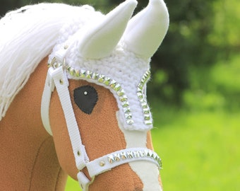 Luxury Ear Bonnet and halter SET for hobby horse