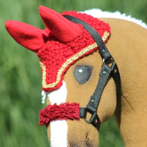 Earbonnet & halter SET for hobby horse