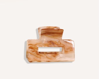 Caramel Swirl Retro Style Square Hair Claw | Cute gift for her, hair accessories, acetate hair claw clips | Bundle Promotion