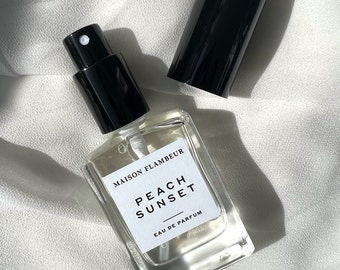 PEACH SUNSET | Peach & Polynesian Plumeria | Clean and Modern Perfume Spray | Synthetic Free, Vegan, Handmade