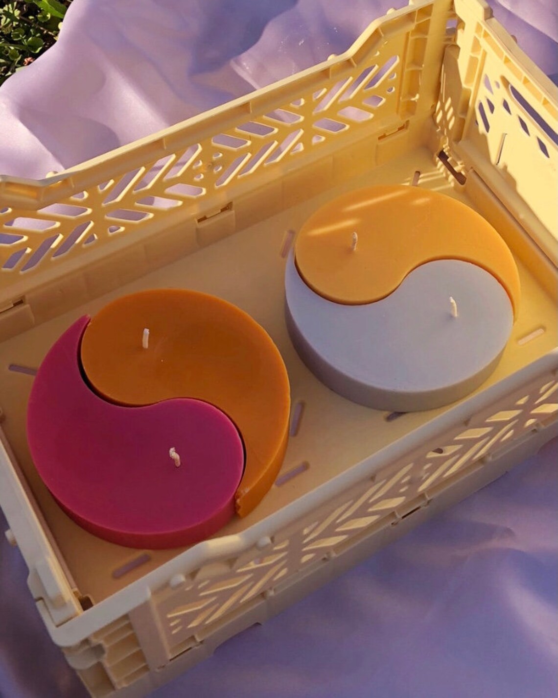 Yin Yang Candle Handpoured Soy Wax Candle Danish Pastel Etsy