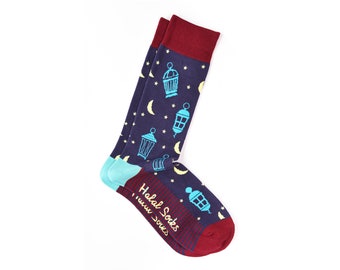 Eid Moonlight | Eid | Lanterns | Festive | Holiday | Ramadan | Crew Socks