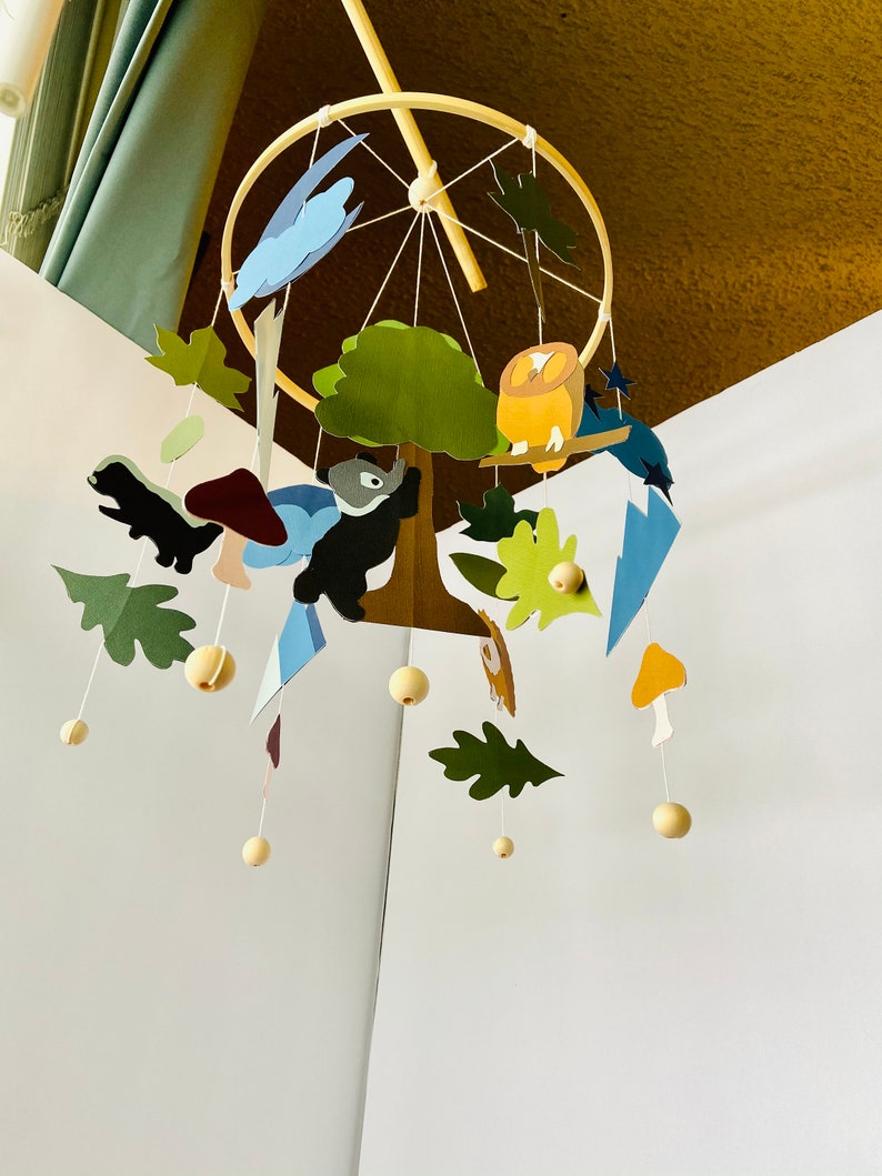 Woodlands Nursery Baby Mobile Forest Mobile Critters Nature Etsy