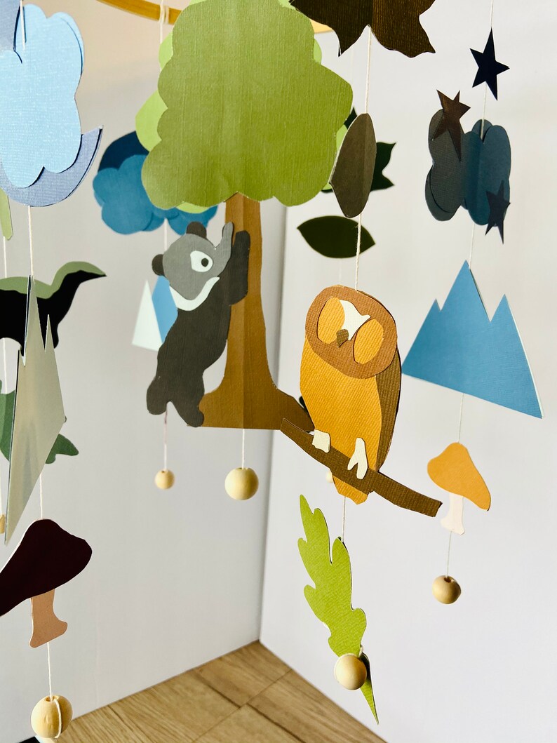 Woodlands Nursery Baby Mobile Forest Mobile Critters Nature Etsy