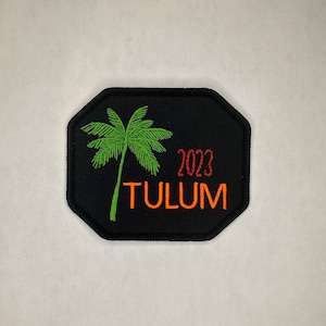Tulum Mexico Embroidered Patch / Tulum Embroidery / Iron On Patch / Sew On Patch / Family Vacation Patch / Mexico Patch / Jacket Patch