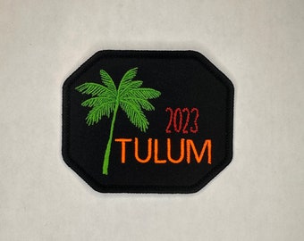 Tulum Mexico Embroidered Patch / Tulum Embroidery / Iron On Patch / Sew On Patch / Family Vacation Patch / Mexico Patch / Jacket Patch