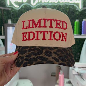 Limited Edition Leopard Vintage Hat / Vintage Trucker Hat / Coquette Hat