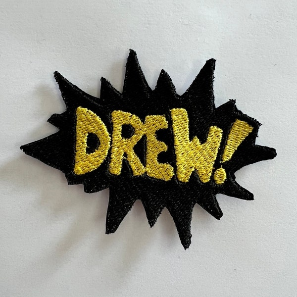 Drew - Justin Beiber Iron-On Embroidered Patch, Justice, Drew, Purpose, Embroidered Patch, Backpack Patch, Jacket Patch