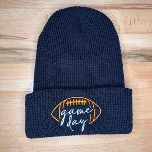 Game Day Embroidered Beanie / Game Day Hat / Football Hat / Football Beanie