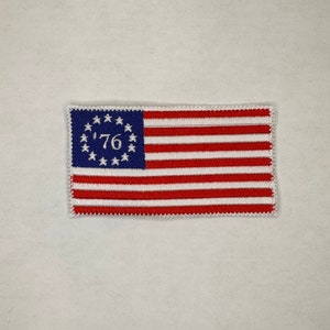 アメリカ国旗刺繍パッチ / ベッツィーロス国旗パッチ / 機械刺繍 / 縫い付けパッチ / アイロン接着パッチ / バックパックパッチ / ジャケットパッチ