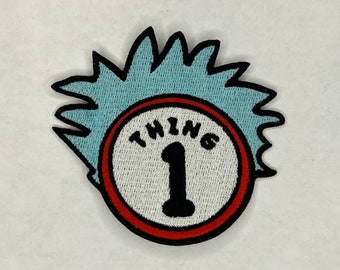 Thing One Embroidered Patch / Iron On Patch / Sew On Patch / Kids Patch / Jacket Patch / Thing 1 / Sibling Patch