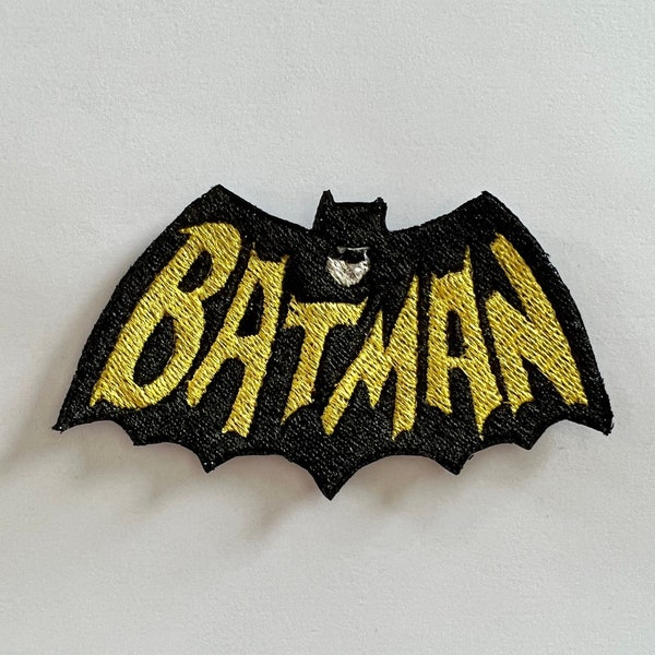 Retro Batman Embroidered Patch, Guys Patch, Girls Patch, Embroidery Design Patch, Funny Patch, Sew On, Iron On, Jacket Patch