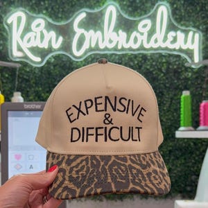 Expensive & Difficult Leopard Vintage Hat / Vintage Trucker Hat / Coquette Hat
