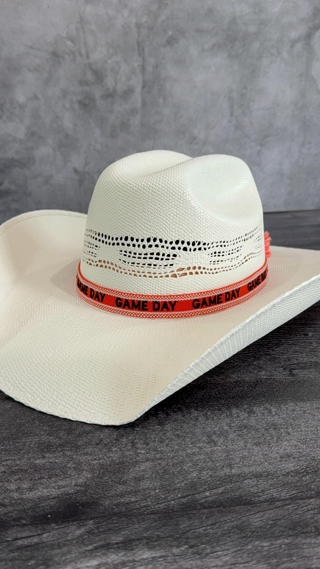 GAME DAY Embroidered Hat Band Cowboy Hat Band Straw Hat Band 