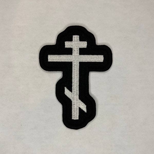 Orthodox Cross Embroidered Patch / Christian Embroidery / Orthodox Gifts / Iron On Patch / Sew On Patch / Jacket Patch / Backpack Patch