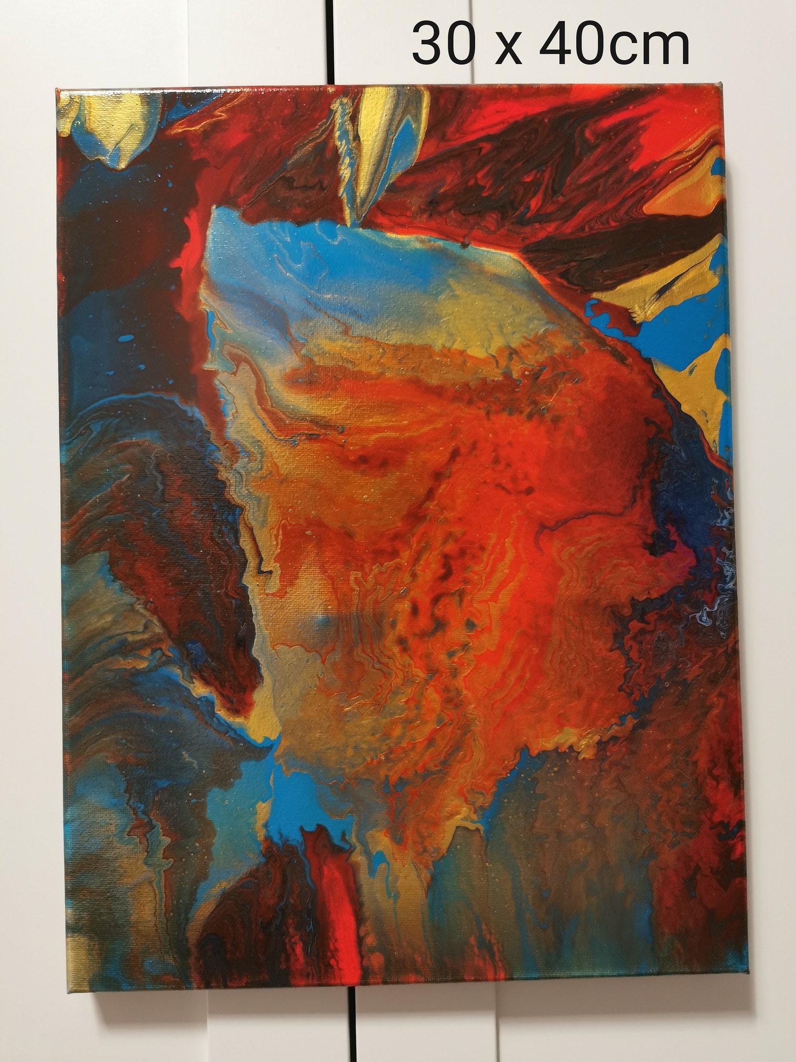 Gold Abstract Art Canvas Painting Etsy