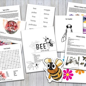 Bee Unit Study - Bee Unit Study for Preschool, Kindergarten, Grade 1, Grade 2, Grade 3 - ADHD Friendly