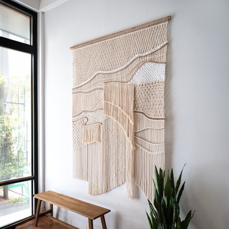 room view with large macrame