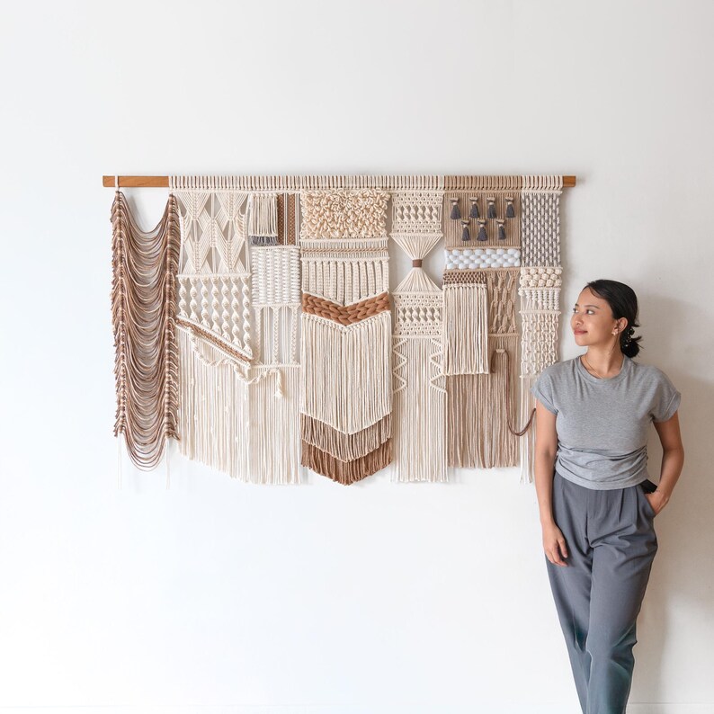 Extra Large Macrame Tapestry, Macrame Wall Hanging, Textured Tapestry