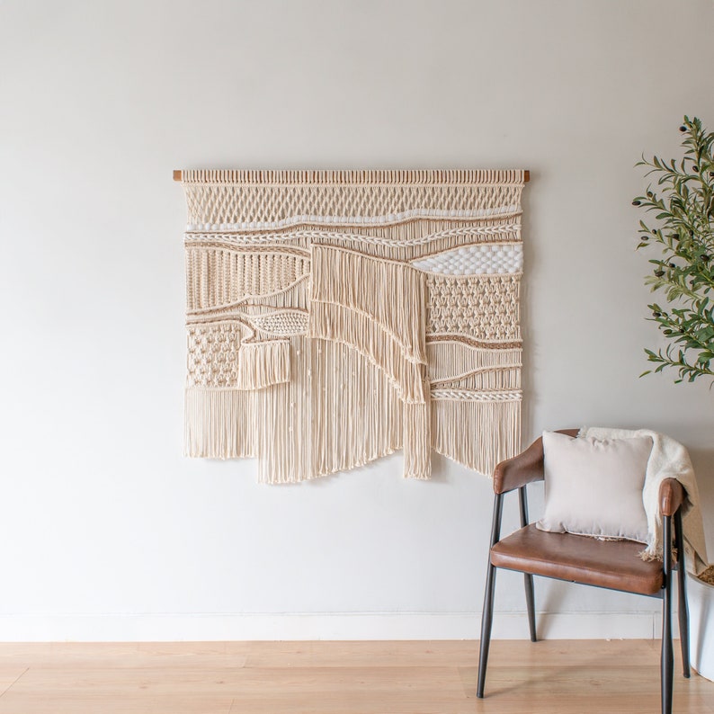 Textured Macrame Wall Decor Large Size