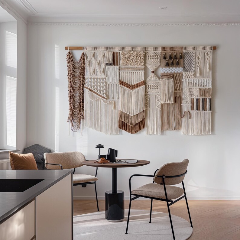 Extra Large Macrame Tapestry, Macrame Wall Hanging, Textured Tapestry