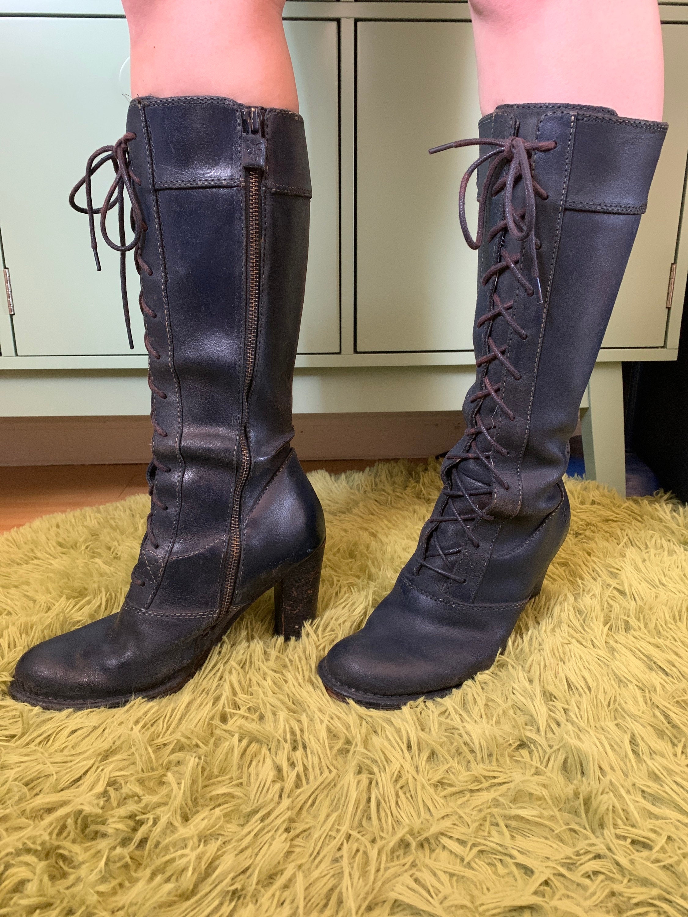 frye villager lace boots