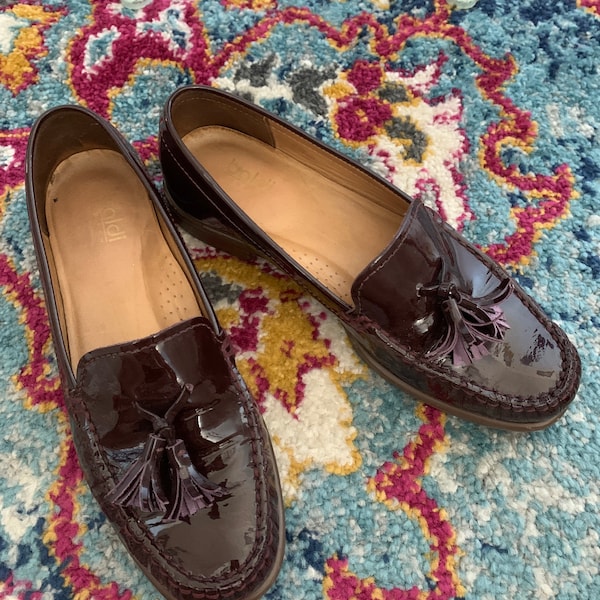 Baldi London Leather Loafers Burgundy | size 36 | size 6