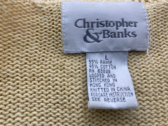 Vintage Christopher & Banks Yellow Short Sleeved … - image 4