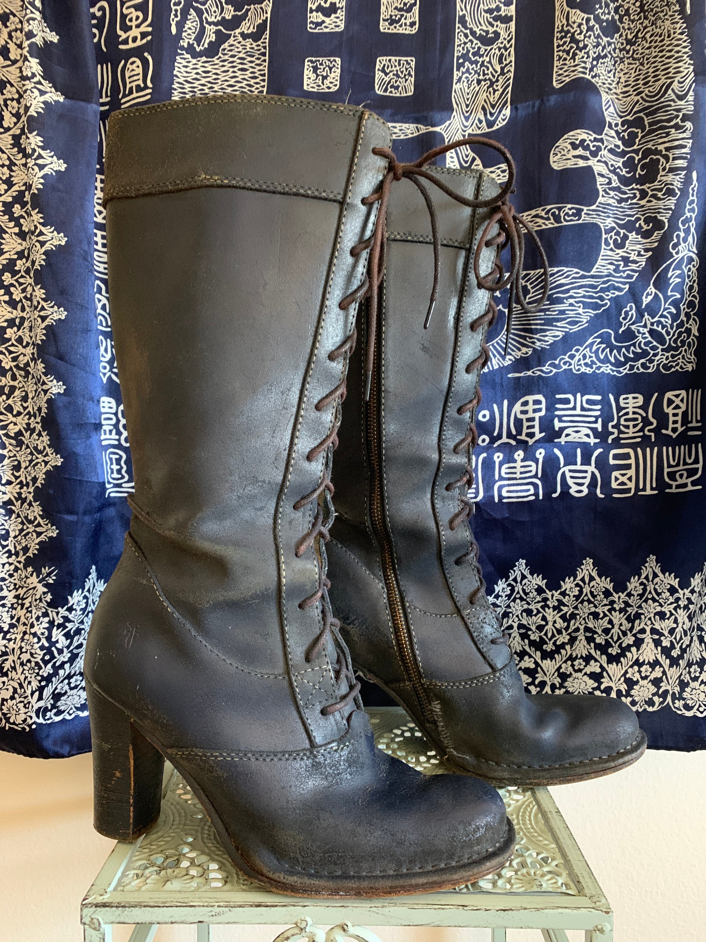 frye villager lace boots