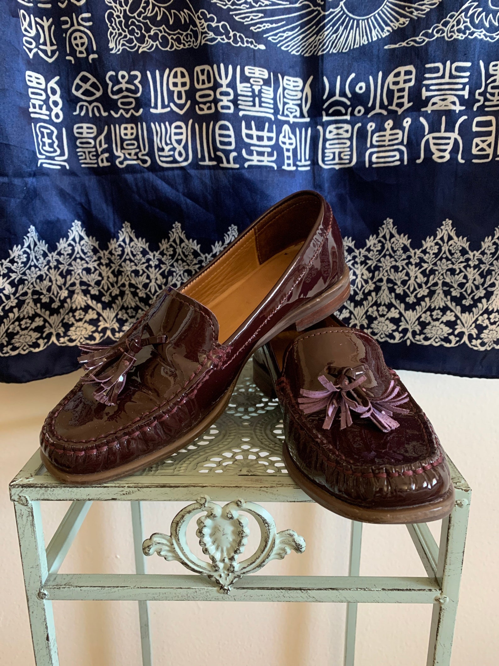 Baldi London Leather Loafers Burgundy size 36 size 6 Etsy