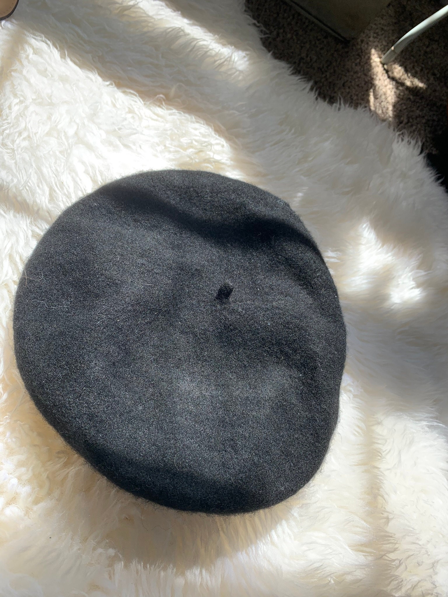 Vintage Black Wool Beret | French Painter Cap Beret Hat - Etsy display picture 2