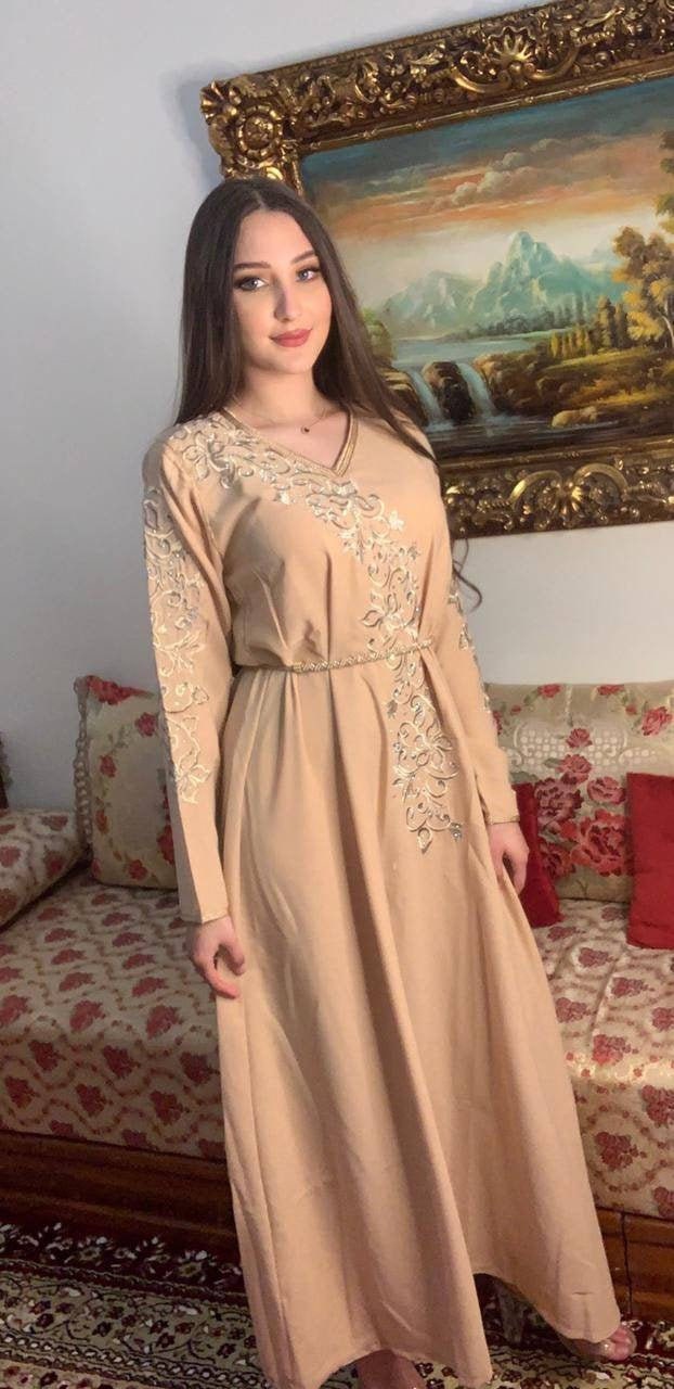 Moroccan Kaftan Embroidered Kaftan Cristal Mabra Roube Etsy