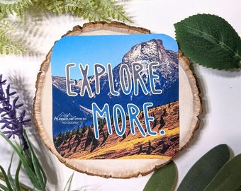 EXPLORE MORE Sticker || Autumn in Montana || Vinyl High Quality | WeatherProof Bumper Sticker Water Bottle Laptop Notebook