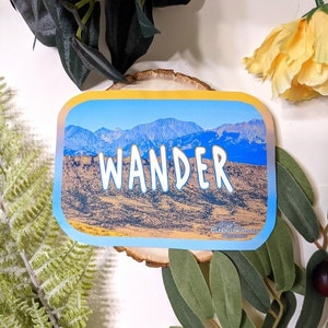 WANDER Sticker || Beartooths Montana || Vinyl High Quality | WeatherProof Bumper Sticker Water Bottle Laptop Notebook