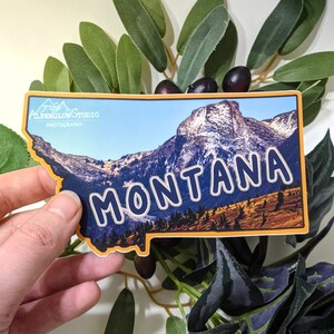 Montana Sticker || Absaroka Mountains Autumn || Vinyl High Quality || WeatherProof Bumper Sticker Water Bottle Laptop Notebook