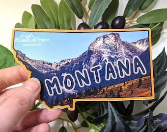 Montana pegatina // Absaroka Montañas Otoño // Vinilo de alta calidad // WeatherProof parachoques pegatina botella de agua portátil portátil