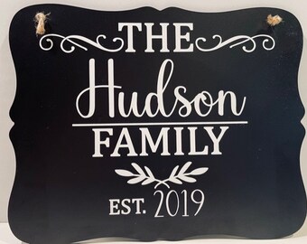 Personalized Chalkboard Wall Hanging