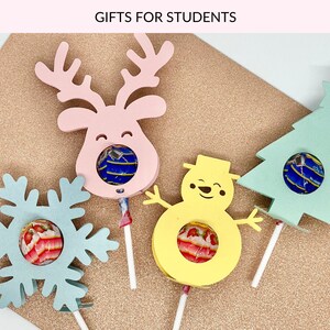 Mixed Pack - Christmas Holiday Lollipop Holders / Reindeer Lollipop / Graduation Gifts / Lollipop Holder / Christmas Tree / Snowflake