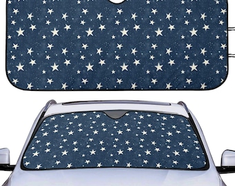 Starry Sky Car Auto Sun Shade, Midnight Star Windshield Sunshade, Car Decor Gift, Cute Car Accessories, Front Window Cover