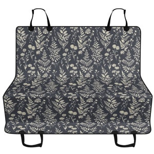 Retro Floral Car Pet Seat Cover, Cottagecore Botanical Back Seat Cover, Dog Hammock For Back Seat Car Seat Protector Gift for Dog Owner
