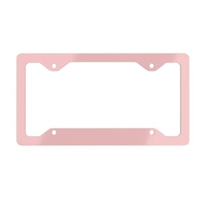Baby Pink Car Metal License Plate Frame, Cute Aesthetic License Plate Holder, Car Accessories Gift, Made In The USA