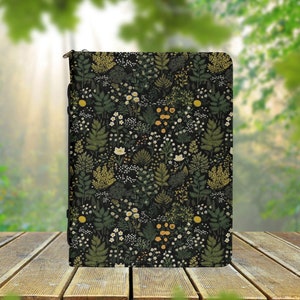 Green Forest PU Vegan Leather Bible Cover, Botanical Floral Nature Bible Cover, Cute Cottagecore Bible Case, Christian Gift, Book Lover Gift