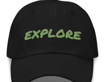 Explore Embroidered Dad Hat, Hiking Baseball Cap, Outdoor Adventure, Nature Lover Hat